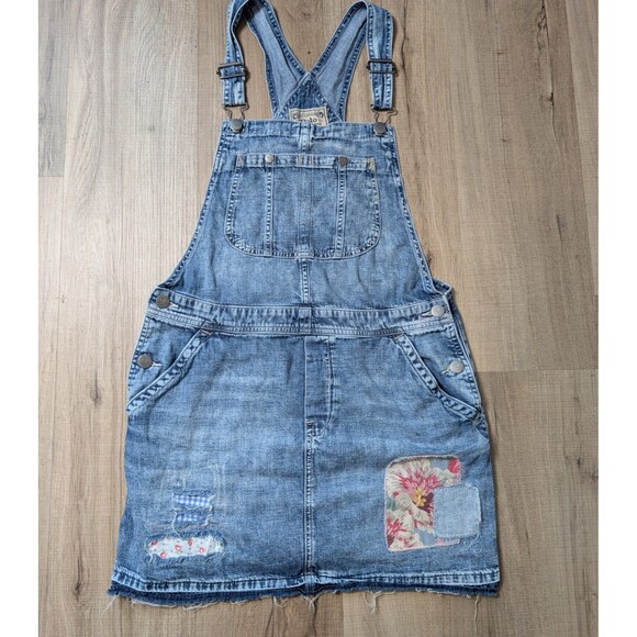 Polo by Ralph Lauren Other - Polo Ralph Lauren Youth Size 16 Overall Dress Denim Jumper Distressed Patchwork